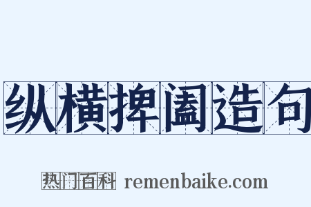 纵横捭阖造句是什么意思的图片